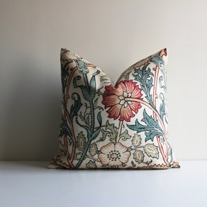 William Morris bloemen decoratieve kussensloop, decor kussensloop 18 x 18 20 x 20, art nouveau klassieke kussenhoes, designer kussensloop