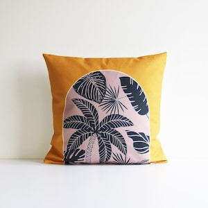 Mid Century Tropical Tree Throw Pillow Cover - Multi Colorways Botanical Cushion Cover, Tropical Pillow Case 20x20 18x18 24x24 home decor