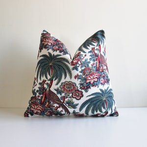 Chinoiserie Tropical Throw Pillow Cover - Chinoise Exotique Scenic Cushion Cover, Classic 18x18 20x20 Printed Pillow Case