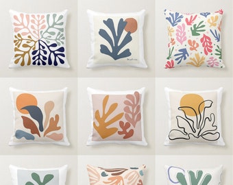 Henri Matisse Cut Outs Art Throw Pillow Cover - Matisse Cut Outs Square Cushion Cover, 18x18 45x45cm 20x20 Matisse Art Decor Pillow Case