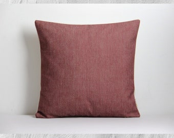 Custom Solid Color Pillow Covers , Marsala solid color pillow cover, Solid red decorative pillow cover, Decor cushion cover