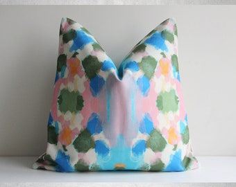 Maximalist Colorful Abstract Art Throw Pillow Cover