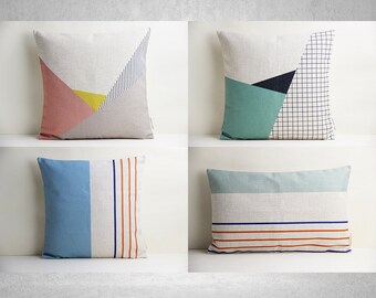 geo print cushions