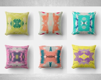 Maximalist Abstract Modern Art Pillow Cover, Colorful Pillow Cover 18x18 20" 24" Square Pillow Cover For Bedroom Energy Decor Pillow Cover