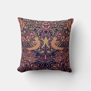 William Morris Birds Throw Pillow cover- Nature Pillow case 18x18 20x20 16x16 45x45cm cushion cover, Morris Art Home Decor Gifts
