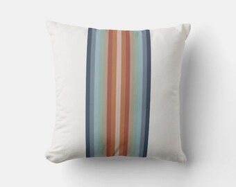 Housse de coussin à rayures minimalistes bohèmes - housses de coussin déco lignes du milieu du siècle, housse de coussin art simple 18 x 18 20 x 20 16 x 16