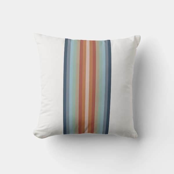 Boho Minimalist Strips Throw Pillow Cover - Mid century Lines Decor Cushion Covers , Simple Art 18x18 20x20 16x16 Pillow Cover
