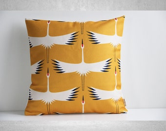 Tigers and Peacocks Throw Pillow Cover - Animal Decor Cushion Covers - Tropical Jungle Cotton Linen 18x18 20x20 16x16 Pillow Cover