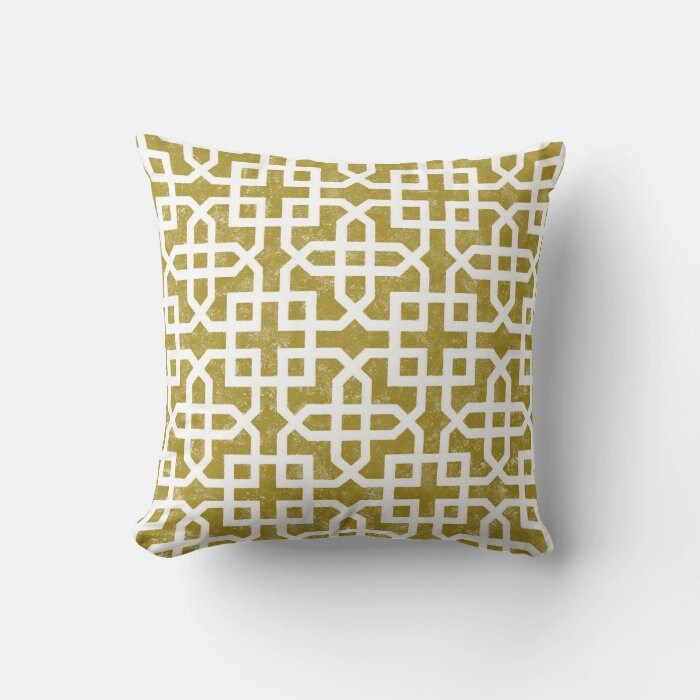 Klein Blue Geometric Chinoiserie Throw Pillow Cover