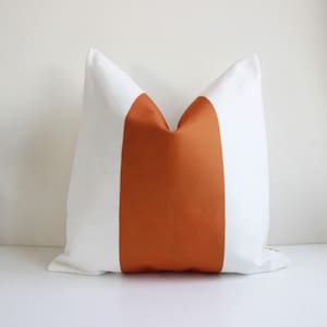 Capa de Almofada Grande Listra Laranja - Capa de Almofada Decorativa Geo Simples Minimalista, Capa de Almofada de Arte Minimalista 18x18 20x20 16x16 45 x 45 cm