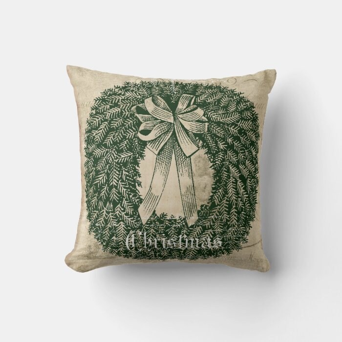レトロなクリスマスクッションカバー - ホリデーアンティーク