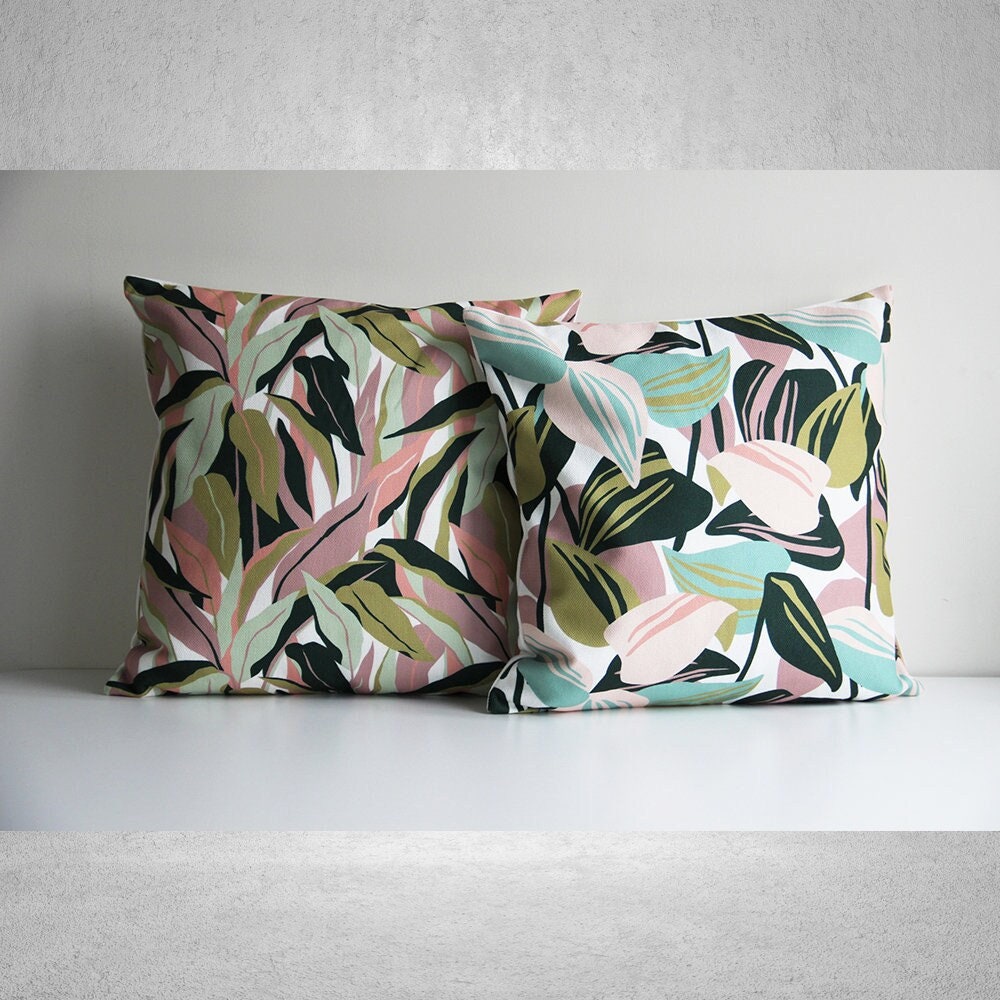 Cuscini Decorativi Per Divano Con Fiori Di Peonia – Set Di 2 Federe 45x45 Cm In Stile Chinoiserie Moderna Per Soggiorno E Camera Da Letto