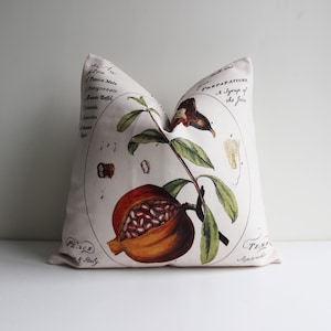 Granatapfel Illustration Kissenbezug - Natur Pflanzen Früchte Kissenbezug, Obst Floral 18x18 20x20 16x16 Kissenbezug