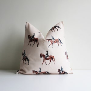 Horse Riding Farmhouse Equestrian Throw Pillow Cover - Equestrian Decor Cushion Cover,Horse Riding Equestrian 18x18 20x20 16x16 Pillow Cover