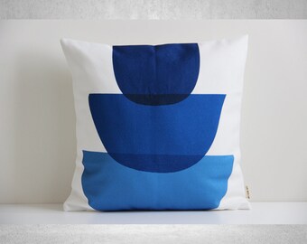 modern blue pillows