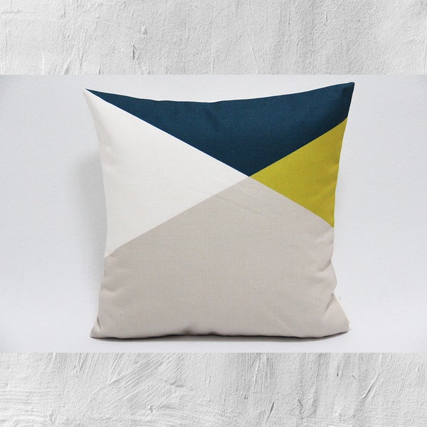 Modern Color Blocks Geometric Decorative Throw Pillow Cover -  Colour Blocks Geo Cushion Cover 20x20/ 18x18/ 24x24/ 50x50cm/ 45x45cm