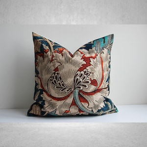 Honeysuckle - William Morris Throw Pillow cover- Floral Pillow case 18x18 20x20 16x16 45x45cm cushion cover, Morris Art Gifts