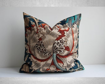 Honeysuckle - William Morris Throw Pillow cover- Floral Pillow case 18x18 20x20 16x16 45x45cm cushion cover, Morris Art Gifts