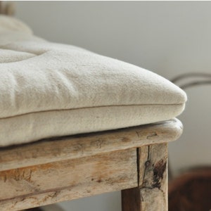 Natural washed linen cotton square chair cushions with ties 16x16 18x18 20x20 back cushion custom sizes chair pads image 3