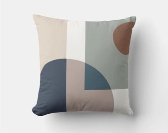 Minimalist Mid Century Throw Pillow Cover - Geometric Cushion Cover 18x18 24x24 20x20 16x16 45x45cm