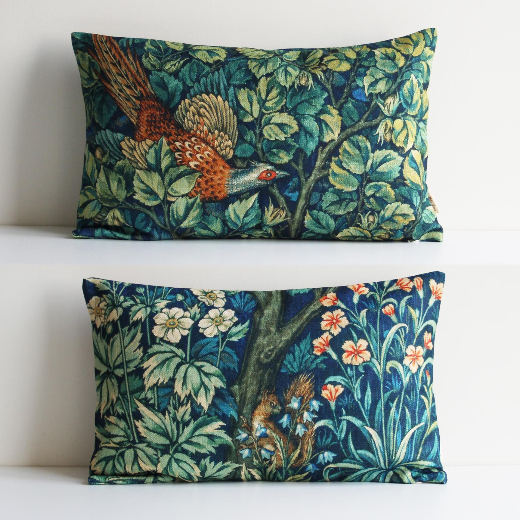 【新品】old mountain Veroa Cushion Cover Classic William Morris Forest Throw Pillow Cover - Green Art