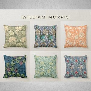 Classic William Morris Pattern Throw Pillow Cover Morris Art Cushion Cover, Old Fashion 18x18 45x45cm 20x20 Decorative Pillow Case gifts image 1