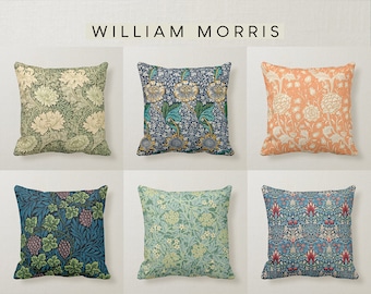 Funda de almohada clásica con patrón de William Morris, funda de cojín Morris Art, funda de almohada decorativa de 18x18, 45x45cm, 20x20, regalos