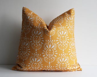 Orange Scandinavian Throw Pillow Cover: Geometric Print, Scandi Decor