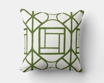 Geometric Bamboo Design Chinoiserie Throw Pillow Cover 18x18 20x20 45x45cm 24x24