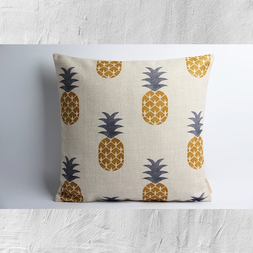 Golden Pineapple Decorative Throw Pillow Covers Tropical Etsy