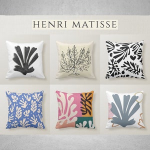 Henri Matisse Art Throw Pillow Covers - Matisse Painting Cushion Covers - 18x18 45x45cm 20x20 Matisse Art Decorative Pillow Cases