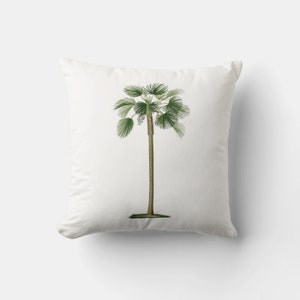 Green Coconut Tree Decorative pillow cover, Tropical decor pillow cover 18x18 / 45x45cm 20x20 24x24, Botanical Decor cushion cover