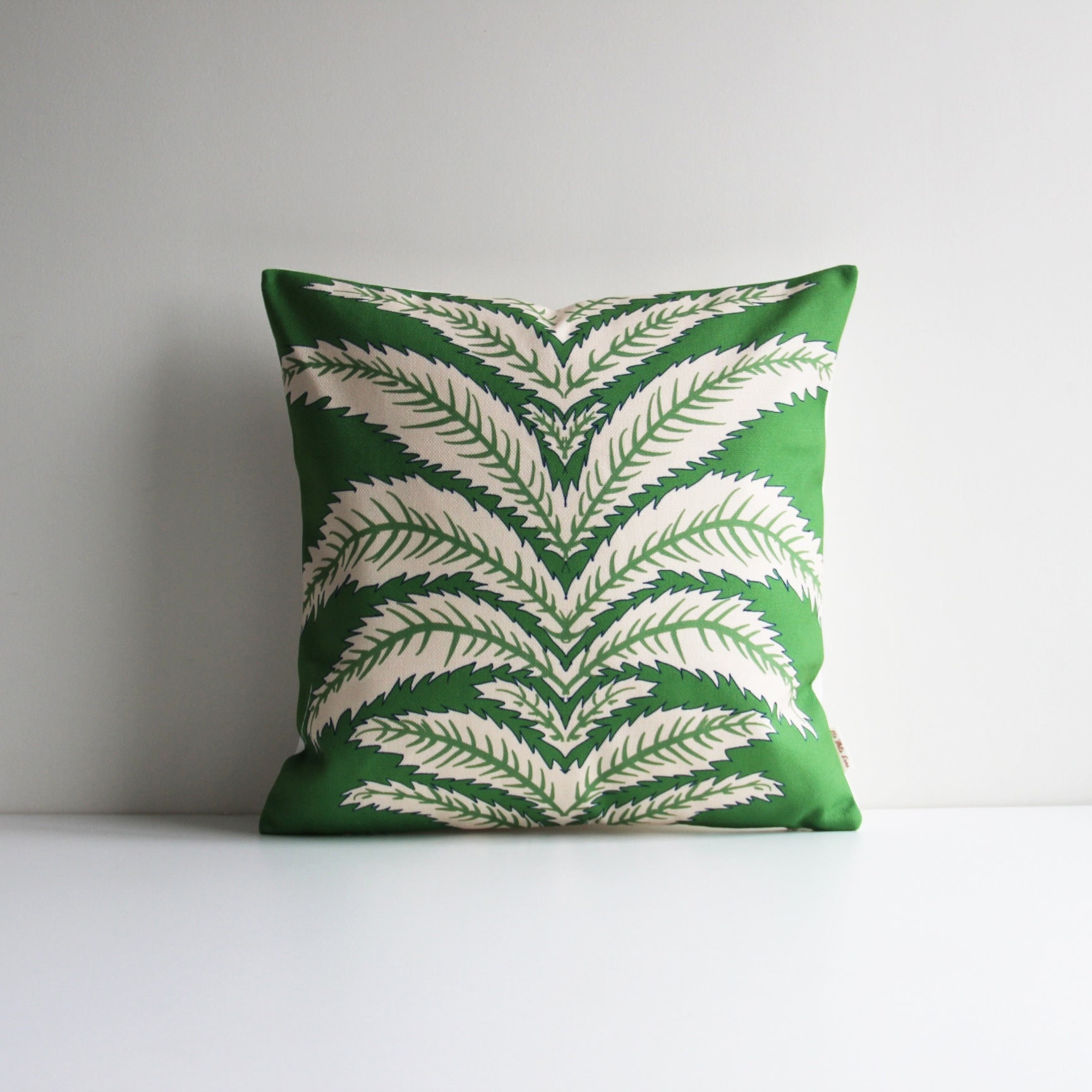 tropical leaf throw pillows