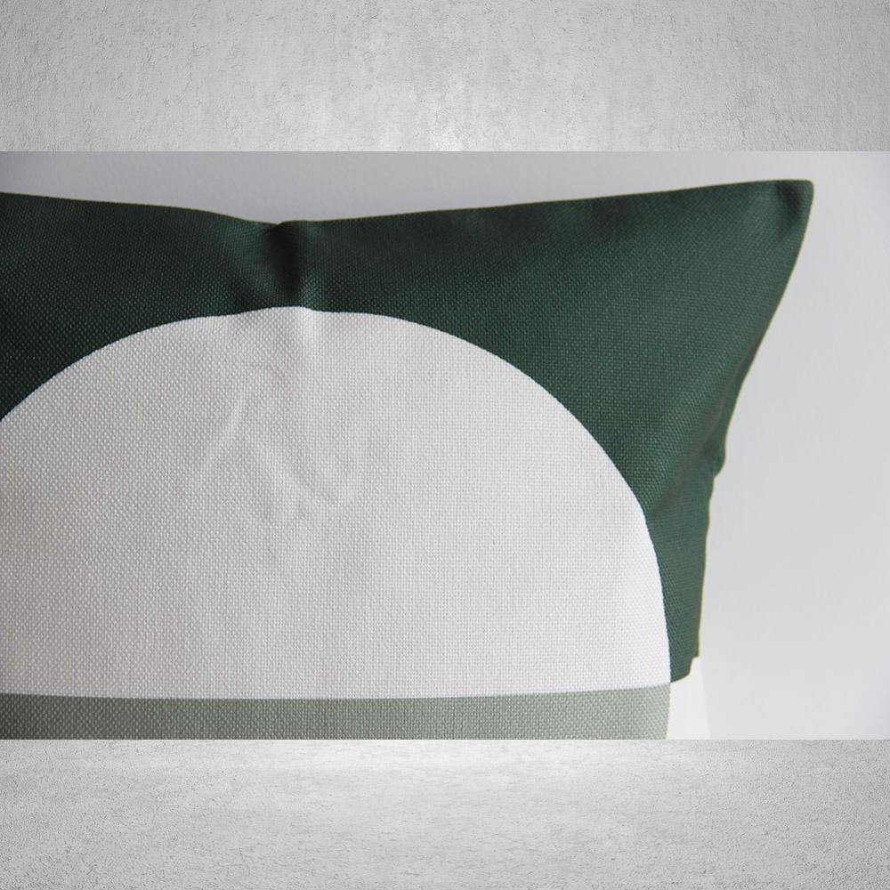 Mid Century Green Geometric Throw Pillow Cover - Modern Boho Pillow ...