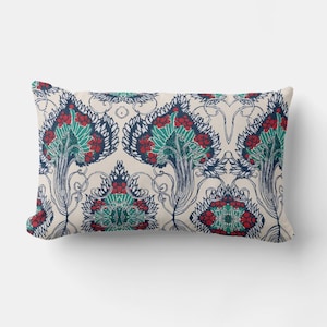 Peacock Feather Lumbar Throw Pillow Cover - Animal Decorative Cushion Cover, Birds Pillow case 12&quot;x20&quot; inch / 30x50cm