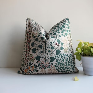 Taie d'oreiller Art nouveau branches botaniques et vignes, housse de coussin feuille verte 18 x 18 20 x 20 22 x 22 fleurs taie d'oreiller automne cadeau de décoration d'intérieur