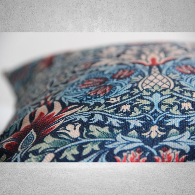 Classic William Morris Pattern Throw Pillow Cover Morris Art Cushion Cover, Old Fashion 18x18 45x45cm 20x20 Decorative Pillow Case gifts image 9