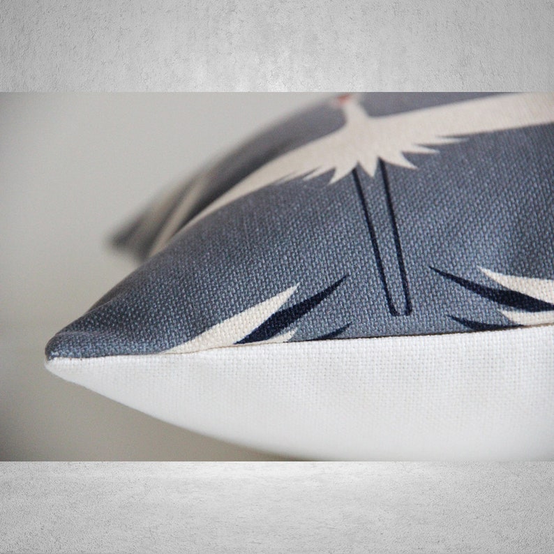 Gray Cranes Throw Pillow Cover Birds Decorative Cushion Etsy