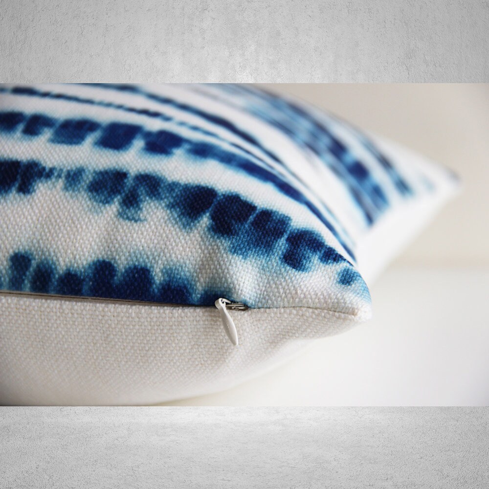 クッションカバー Cushion Cover navy line Navy Abstract Lines Pillow Cover 18x18 20x20 45x45cm - Navy