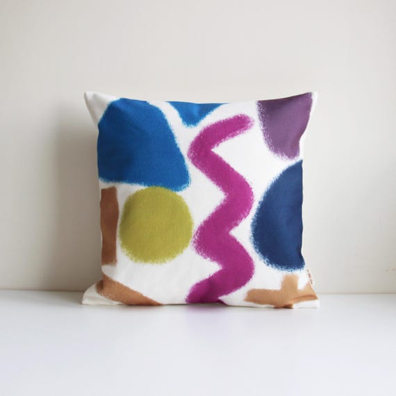 Moderne abstrakte Kunst Dekokissen - Bunte Drucke Eclectic Decor