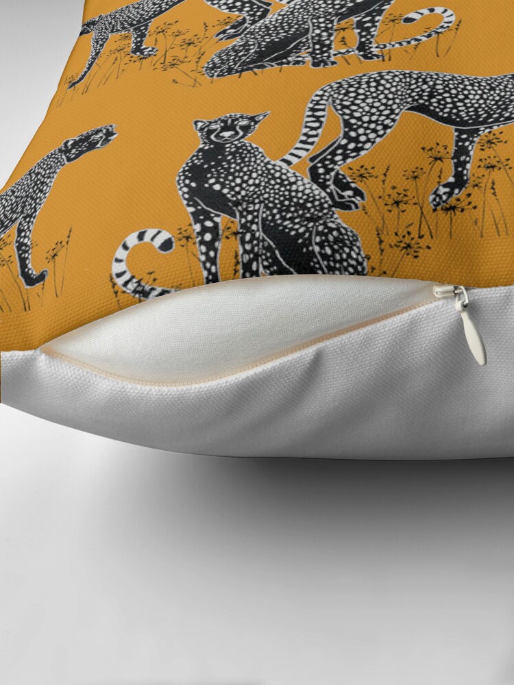 Santanu Flying Heron Linen Pillow Covers 18x18 – Watercolor Bird Print, Invisible Zipper Decor