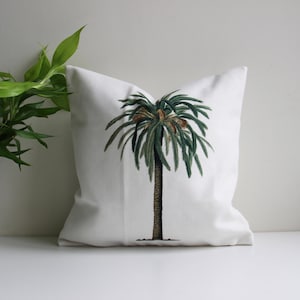 Palm Tree Decorative Pillow Cover, Tropical Decor Pillow Cover 18x18 45x45cm 20x20, Palm Cushion Cover Tropical Home Decor Housewarming Gift