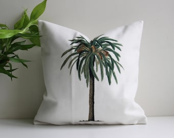 Palm Tree Decorative Pillow Cover, Tropical Decor Pillow Cover 18x18 45x45cm 20x20, Palm Cushion Cover Tropical Home Decor Housewarming Gift