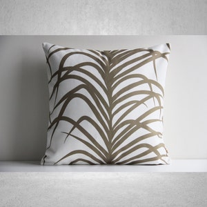 Palm Tree Leaf Throw pillow cover, Tropical decor pillow cover Linen Cotton, 18x18 20x20 16x16 45x45cm Decor cushion cover, custom size