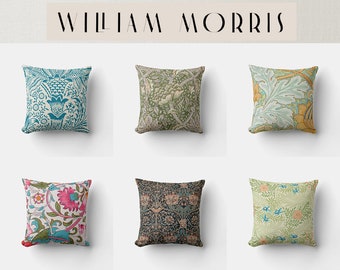 William Morris Pattern Throw Pillow Cover - Morris Art Cushion Cover, Classic 18x18 45x45cm 20x20 Decorative Pillow Case gifts