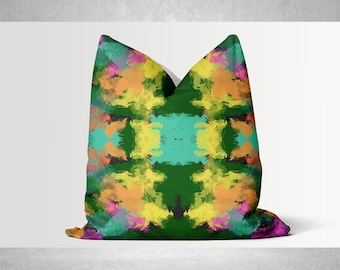 Bright Colorful Abstract Art Throw Pillow Cover 18x18 45x45cm 20x20 24x24 26x26