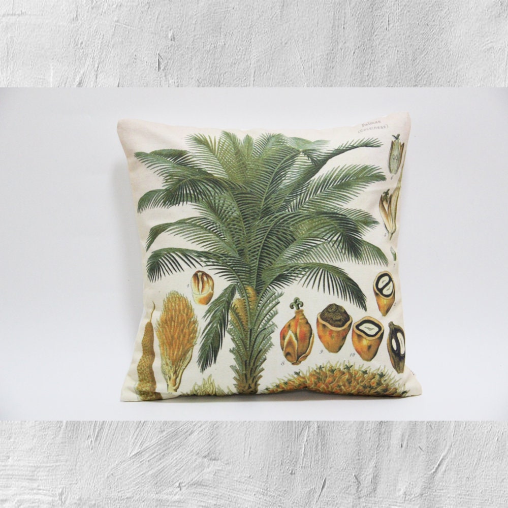 Palm Tree Decorative pillow cover Tropical decor pillow cover Etsy