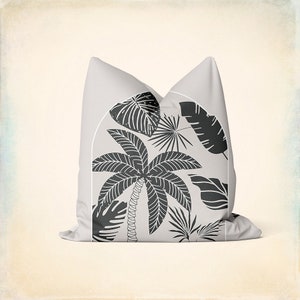 Boho Mid Century Tropical Throw Pillow Cover - Multi Colorways Botanical Cushion Cover, Tropical Pillow Case 20x20 18x18 24x24 home decor