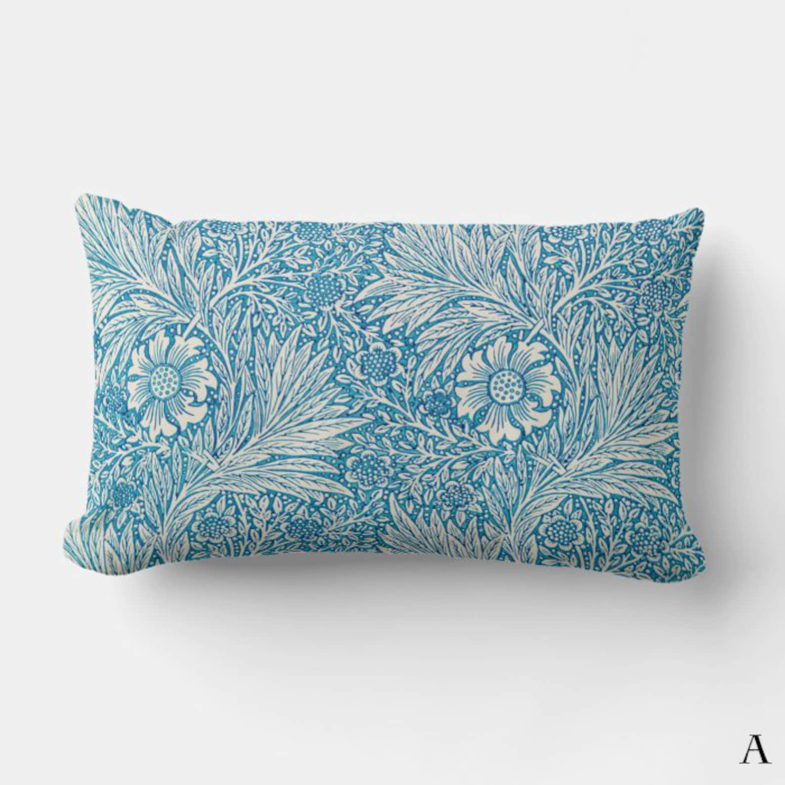 William Morris Lumbar Pillow Cover Morris Floral Art Cushion - Etsy