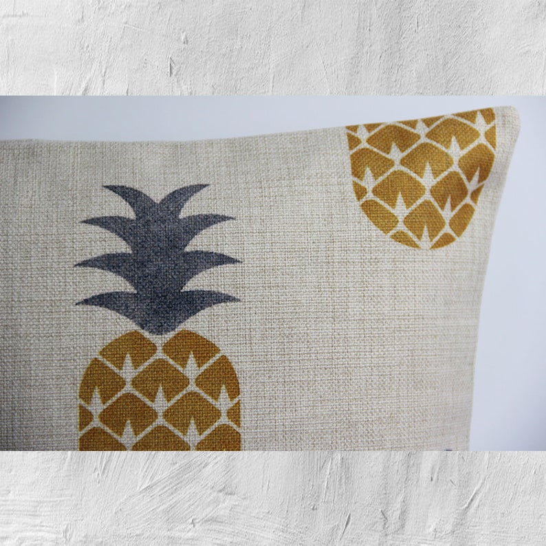 Golden Pineapple Decorative Throw Pillow Covers Tropical Etsy